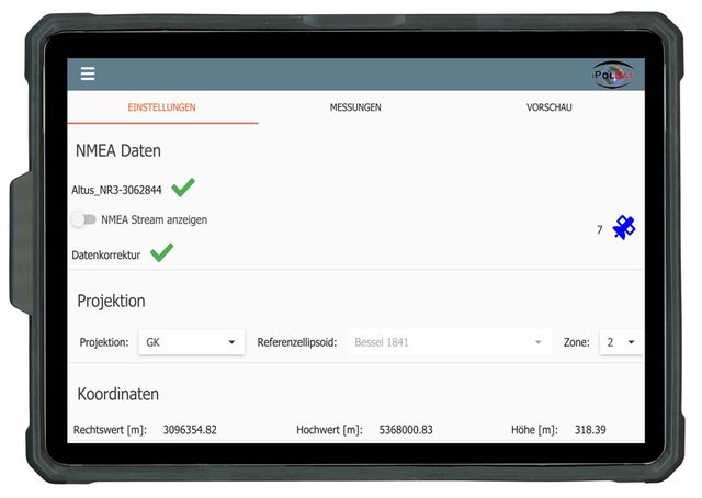 iPolMOD settings view