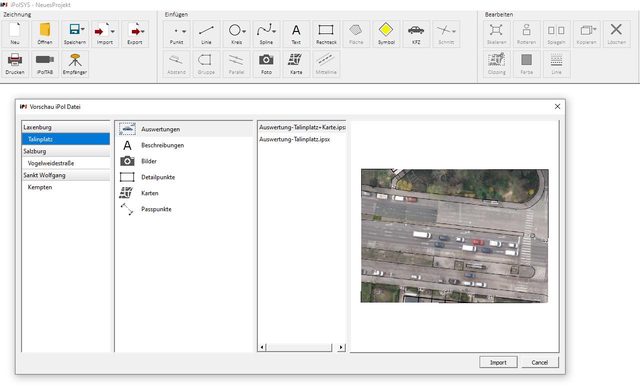iPolSYS importing iPolTAB project data